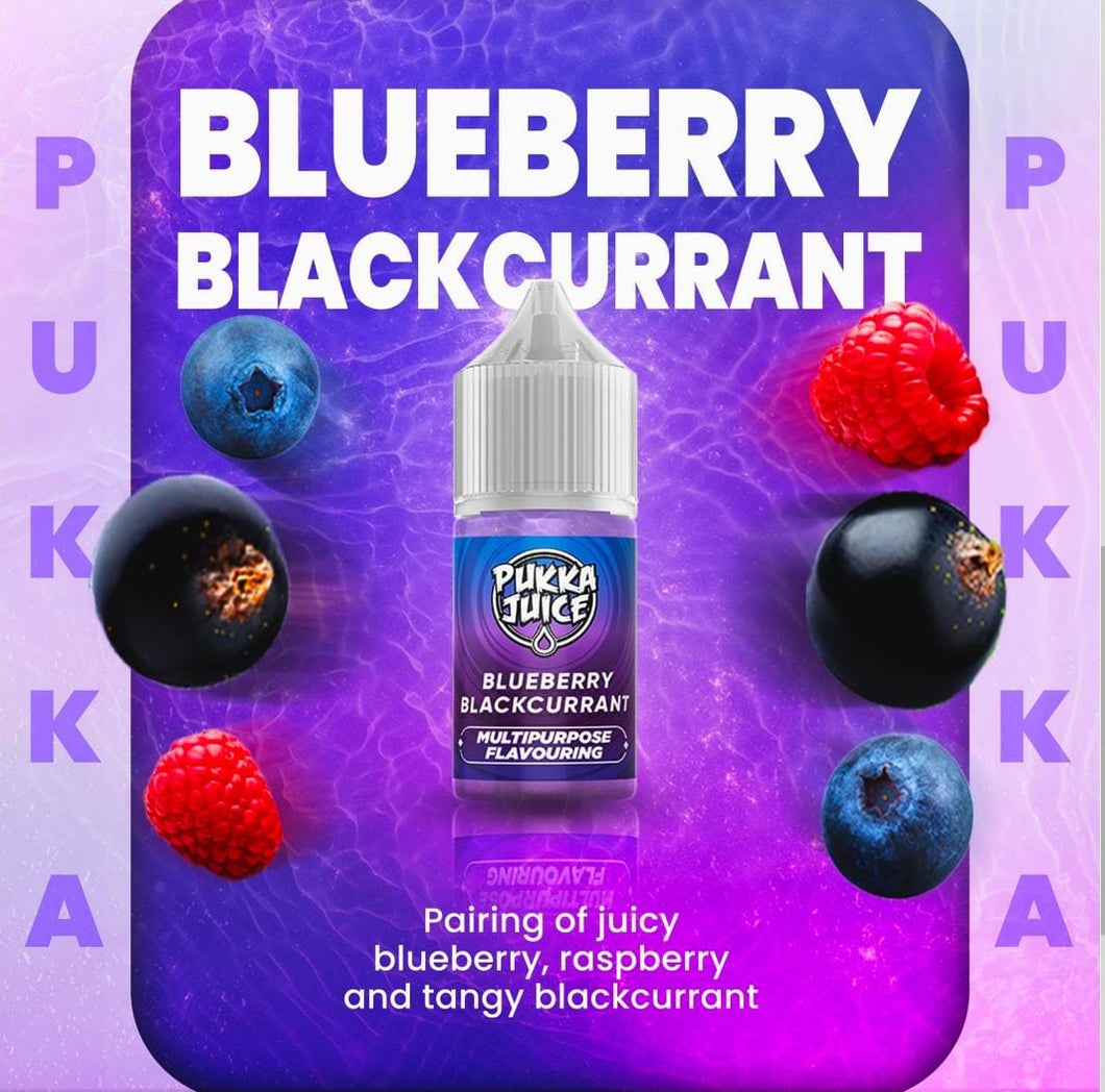 Pukka Juice - Blueberry Blackcurrant Flavouring + Nic Shot Longfill Combo