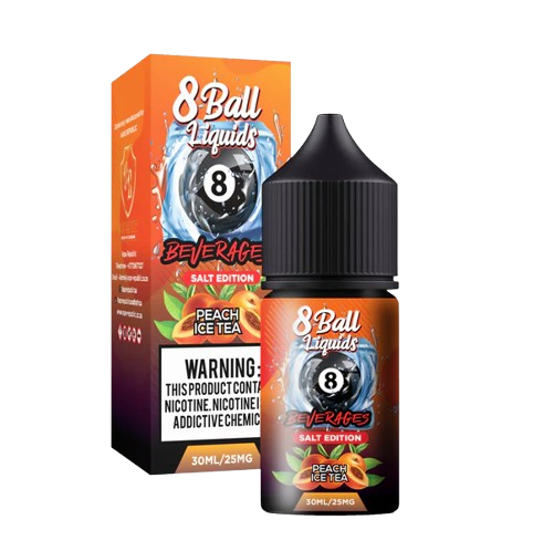 8 Ball Liquids - Peach Ice Tea Nic Salts 30ml