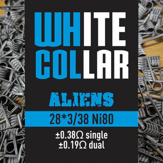 White Collar Prebuilt Coils - Alien Ni80 28G/38G