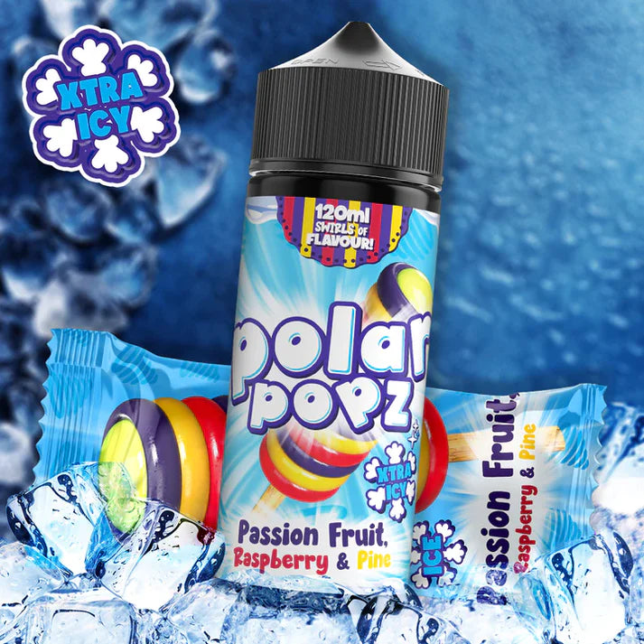 Polar Popz -  Passion Fruit, Raspberry, Pine Xtra Longfill 120ml