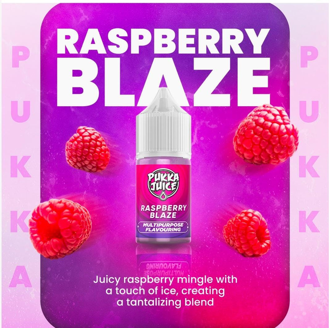 Pukka Juice - Raspberry Blaze Flavouring + Nic Shot Longfill Combo