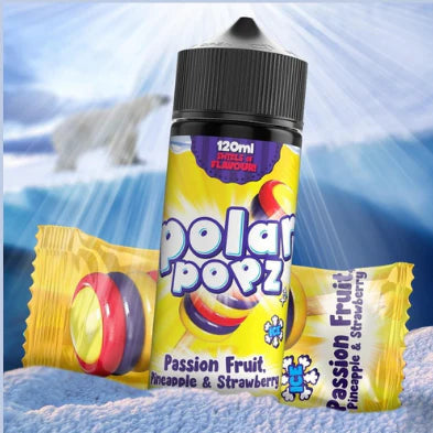 Polar Popz -  Passion Fruit, Pineapple, Strawberry Longfill 120ml