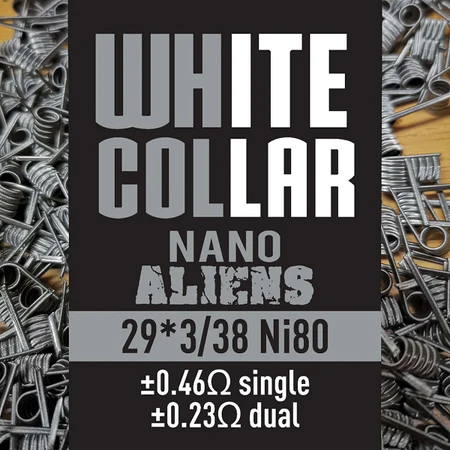 White Collar Prebuilt Coils - Nano Aliens Ni80 29/38