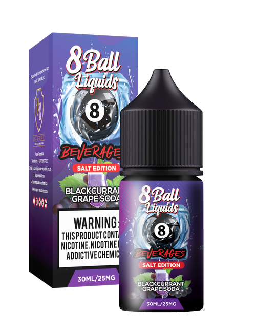 8 Ball Liquids - Beverages Blackcurrant Grape Soda Nic Salts 30ml